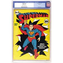 Superman #9 Rockford pedigree (DC, 1941) CGC FN+ 6.5 