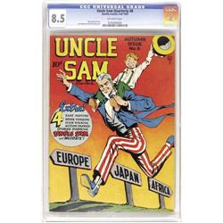 Uncle Sam Quarterly #8 (Quality, 1943) CGC VF+ 8.5 