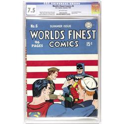 World''s Finest Comics #6 (DC, 1942) CGC VF- 7.5 