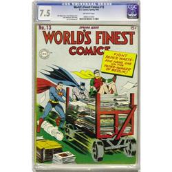 World''s Finest Comics #13 (DC, 1944) CGC VF- 7.5 