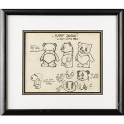 Baby Panda Model Sheet Animation Art 