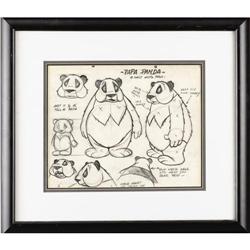Papa Panda Model Sheet Animation Art (1939) 