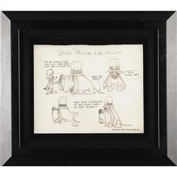 Private Eye Pooch Model Sheet Original Art 