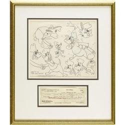 Poop Deck Pirate Model Sheet Art and Signed Check 