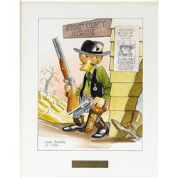 Carl Barks - "Luke Short, Undertaker's Friend" Art 