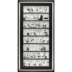 Al Capp Studio - Comic Strip Original Art, Group of 8 