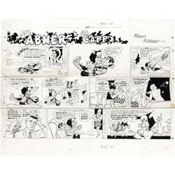 Al Capp Studio Li'l Abner Sunday Comic Strip Orig. Art 