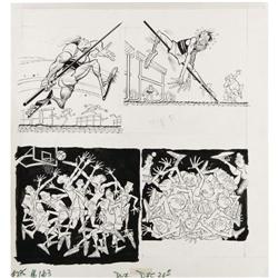 Jack Davis - Mad #295 Page Original Art, Group of 3 