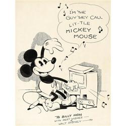 Walt Disney Studios - Mickey Mouse Fan Card 1930 Art 