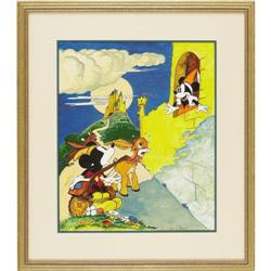 Ye Olden Days Watercolor on Plastic Alloy Paper Art 