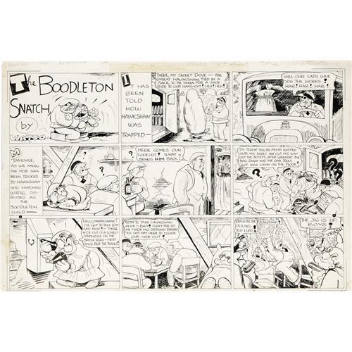 Gus Mager Hawkshaw the Detective Sunday Comic Strip Art