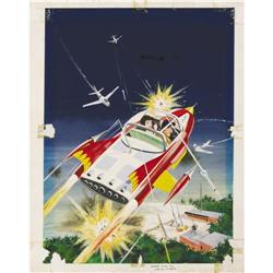 Ray Osrin (attributed) - Supercar #4 Cover Original Art 