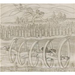 H. G. Peter - Wonder Woman Drawing Original Art 