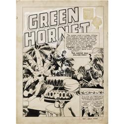 Jerry Robinson and George Roussos Green Hornet #21 Art 