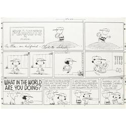 Charles Schulz - Peanuts Sunday Strip Original Art 