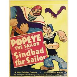 Elzie Segar Popeye "Sindbad" Illustration Original Art 