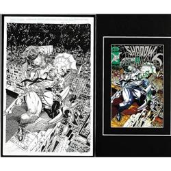 Jim Valentino and Erik Larsen - Shadowhawk #4 Cover Art 