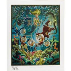 Carl Barks - "The Makings of a Fish Story" Gold Litho 