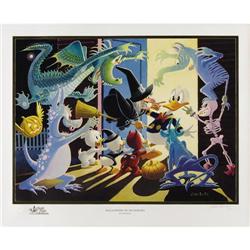 Carl Barks - "Halloween in Duckburg" Gold Litho 
