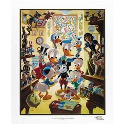 Carl Barks - "In Uncle Walt's Collectery" Gold Litho 