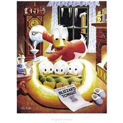 Carl Barks - "Blizzard Tonight", Numbered Lithograph 
