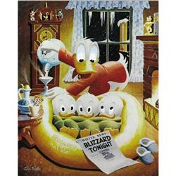 Carl Barks - "Blizzard Tonight" Gold Plate Edition Sign 