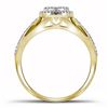 Image 2 : 1/4 CTW Round Diamond Cluster Bridal Wedding Engagement Ring 10kt Yellow Gold - REF-22T8K