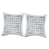 Image 1 : 1/3 CTW Round Diamond Kite Cluster Earrings 10kt White Gold - REF-21F5M