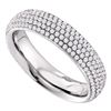 Image 1 : 3/4 CTW Round Pave-set Diamond Wedding Ring 14kt White Gold - REF-83F9M