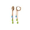 Image 1 : Genuine 4.8 ctw Multi-gemstones Earrings 14KT Rose Gold - REF-64V4W