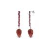 Image 1 : Genuine 29.2 ctw Ruby Earrings 14KT White Gold - REF-89A9K
