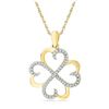 Image 1 : 1/5 CTW Round Diamond Heart Pendant 10kt Yellow Gold - REF-15H5W