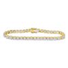 Image 1 : 3 CTW Mens Round Diamond Cluster Fashion Bracelet 10kt Yellow Gold - REF-228F3M