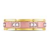 Image 2 : 1/5 CTW Mens Round Diamond Wedding Ring 14kt Two-tone Rose Gold - REF-47R9H