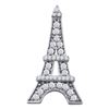 Image 1 : 1/3 CTW Round Diamond Eiffel Tower Fashion Pendant 10kt White Gold - REF-21R5H