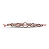 Image 2 : 3/4 CTW Round Brown Diamond Braided Bangle Bracelet 10kt Rose Gold - REF-81F5M