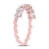 Image 3 : 1/3 CTW Round Diamond Stackable Ring 10kt Rose Gold - REF-24K3R