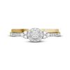 Image 2 : 1/3 CTW Round Diamond Slender Wedding Bridal Engagement Ring 10kt Yellow Gold - REF-30M3A