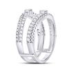 Image 3 : 3/4 CTW Baguette Diamond Wrap Ring 14kt White Gold - REF-60M3A