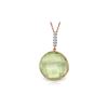 Image 1 : Genuine 18.08 ctw Green Amethyst & Diamond Necklace 14KT Rose Gold - REF-65W8Y