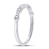 Image 3 : 1/10 CTW Round Diamond Stackable Ring 10kt White Gold - REF-10T8K