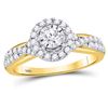 Image 1 : 3/4 CTW Round Diamond Solitaire Bridal Wedding Engagement Ring 14kt Yellow Gold - REF-90W3F