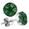 Image 3 : 1 & 7/8 CTW Round Emerald Diamond Convertible Dangle Earrings 18kt White Gold - REF-166N2Y