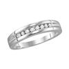 Image 3 : 5/8 CTW His & Hers Diamond Solitaire Matching Bridal Wedding Ring 10kt White Gold - REF-63A5N