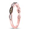 Image 3 : 1/5 CTW Round Brown Diamond Stackable Ring 10kt Rose Gold - REF-20Y3X