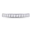 Image 2 : 1/4 CTW Round Diamond Wedding Channel Set Ring 14kt White Gold - REF-24X3T