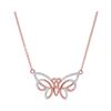 Image 1 : 1/5 CTW Round Diamond Butterfly Bug Pendant 10kt Rose Gold - REF-18T3K