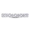 Image 2 : 1/10 CTW Round Diamond Stackable Ring 10kt White Gold - REF-10Y8X