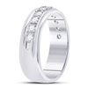 Image 3 : 1/2 CTW Round Diamond Single Row Ring 10kt White Gold - REF-39N6Y