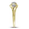 Image 2 : 1/6 CTW Round Diamond Triple Cluster Ring 14kt Yellow Gold - REF-20A3N